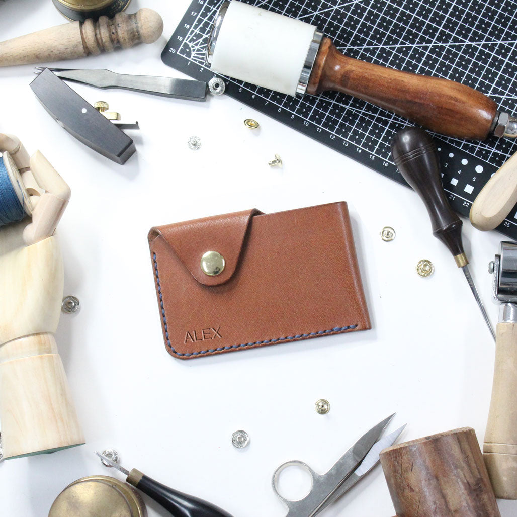 Leathercrafting Cardholder Hides and Thread